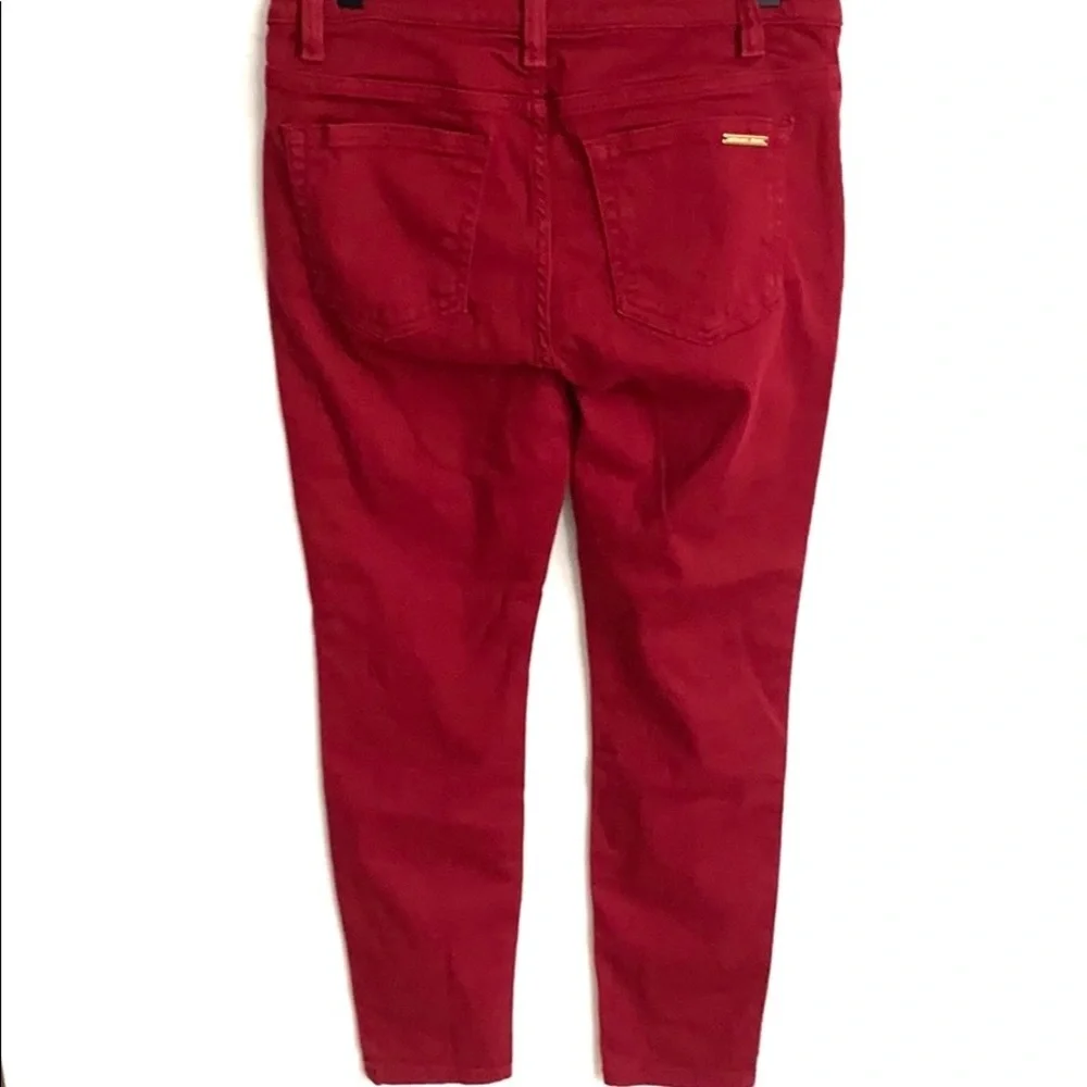 Michael Kors Maroon Izzy Ankle Skinny‎ Jeans, Sz 2